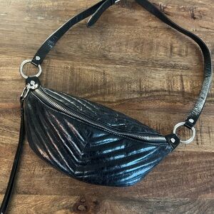 Rebecca Minkoff Black Quilted Leather Crossbody Bag